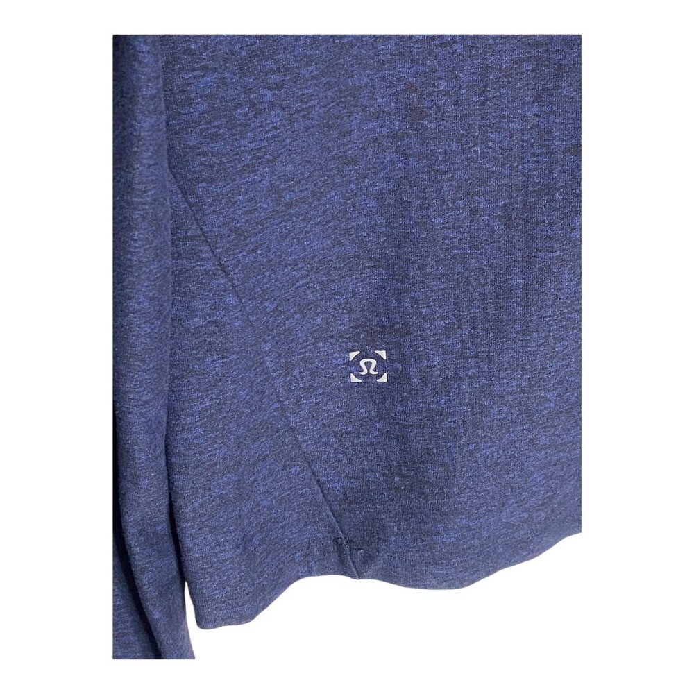 Lululemon Surge Warm 1/2 Zip Heathered Hero Blue Black-sz Medium - Picture 10 of 10
